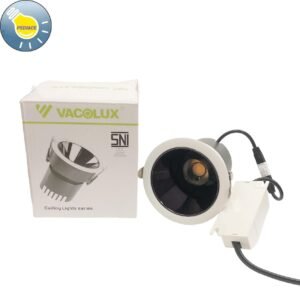 Lampu Downlight LED VACOLUX VL-1703 12W BK Ceiling Light Cahaya Natural 4000K