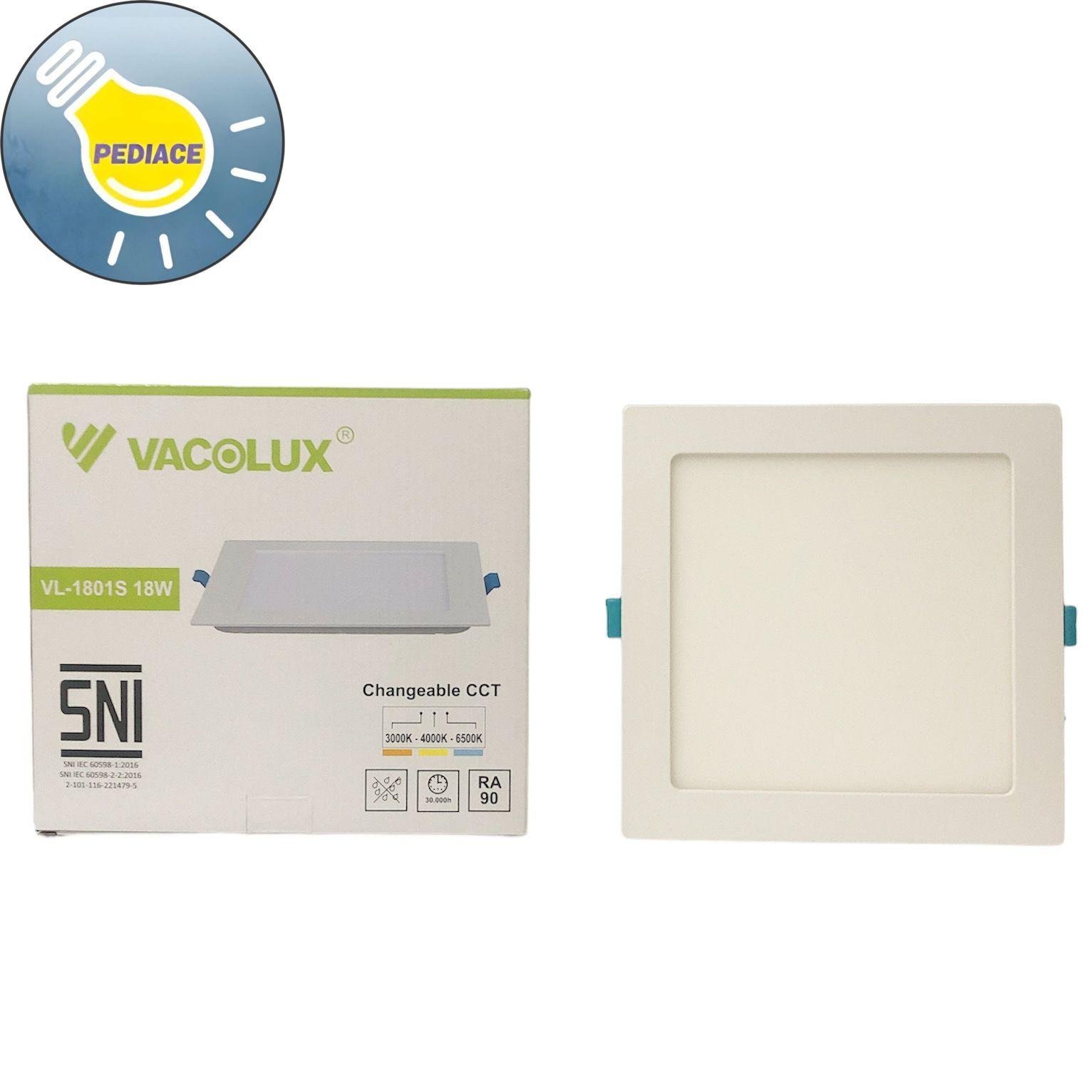 Lampu LED Panel Light 18W VACOLUX Kotak Tanam / Inbow Changeable CCT