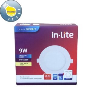 Lampu LED Panel Light Bulat 9 Watt Inlite Inbow SNI - COOL WHITE 4000K