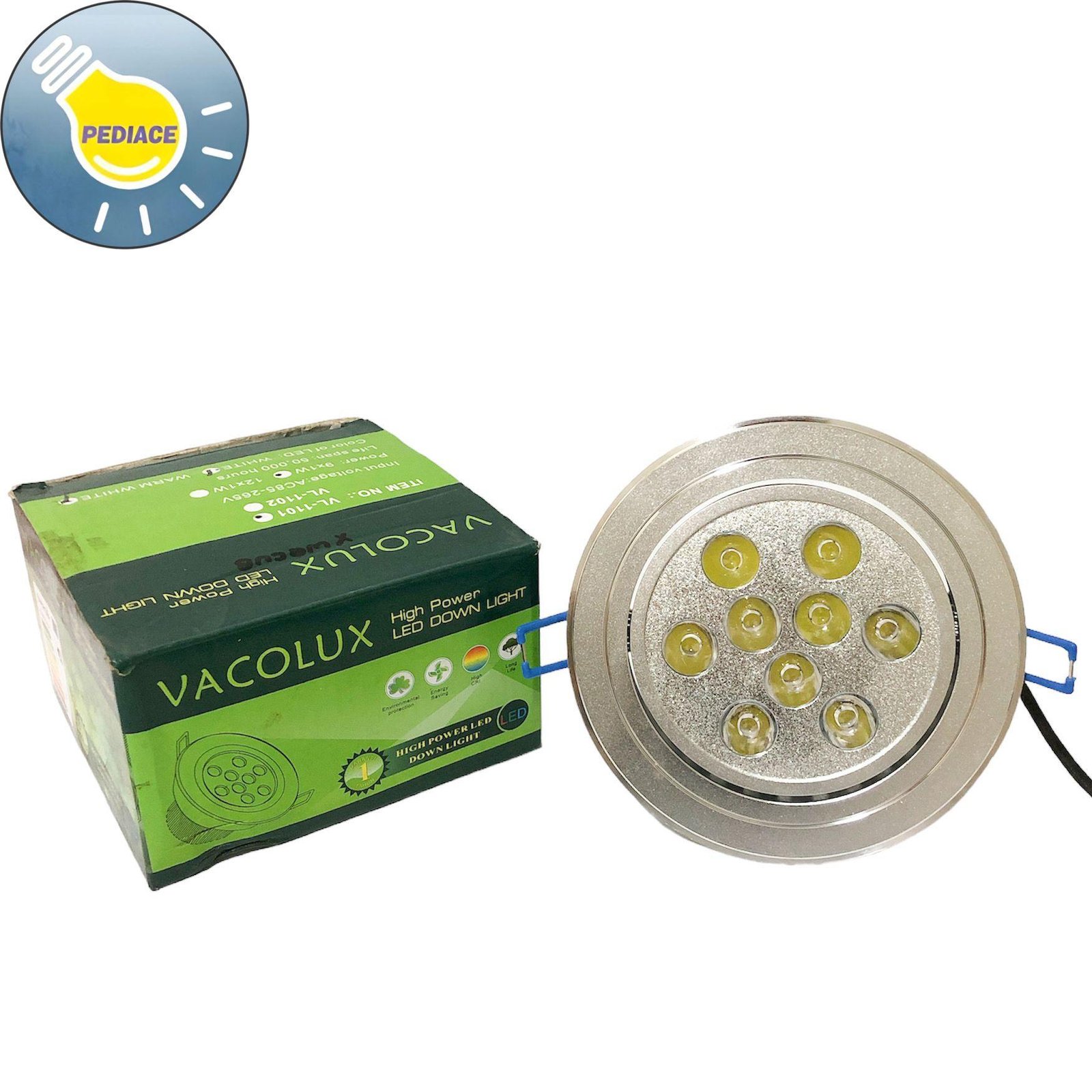 Lampu Downlight LED 9W 9 Watt VACOLUX VL-1101 High Power LED EPILEDS