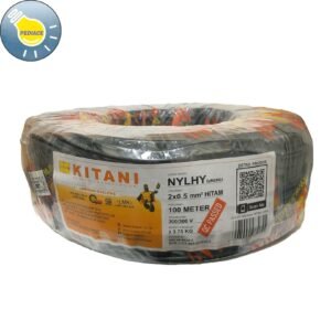 Kabel Listrik Flexible HITAM NYLHY 2x0.5 KITANI Serabut SNI (100Meter)