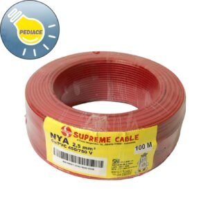 Kabel Tunggal Kawat NYA 2.5mm SUPREME Warna Merah 1 Roll 100M