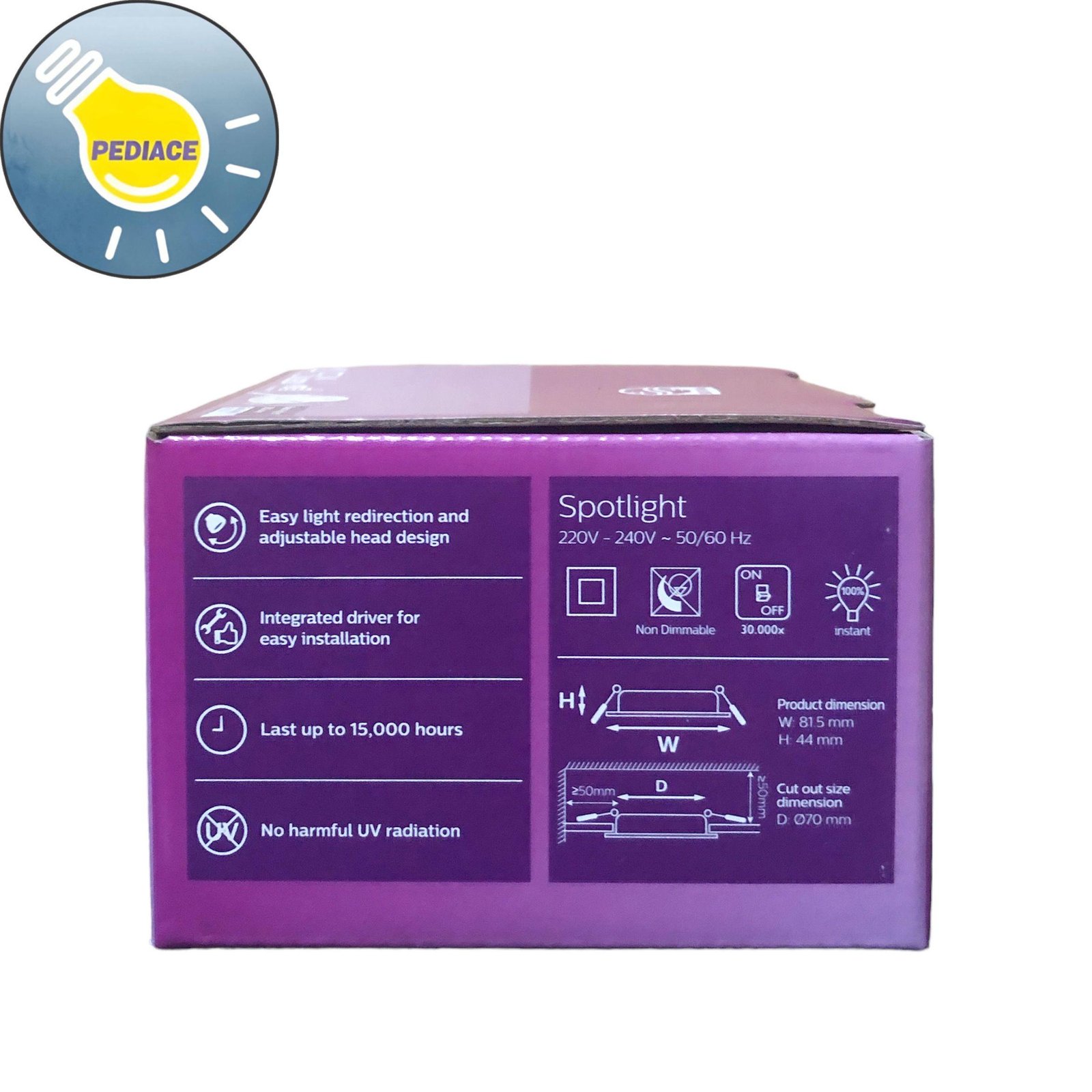 Lampu LED Spotlight 4.5W PHILIPS Kyanite SL201 Cool White 4000K - Image 5