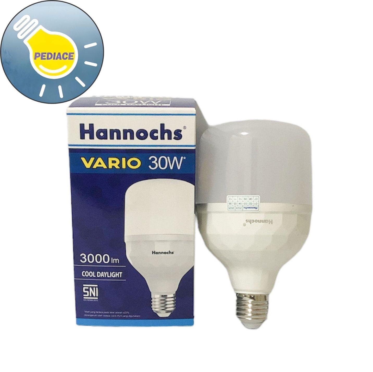 Lampu LED 30 Watt E27 Hannochs VARIO 30W Cahaya Putih SNI