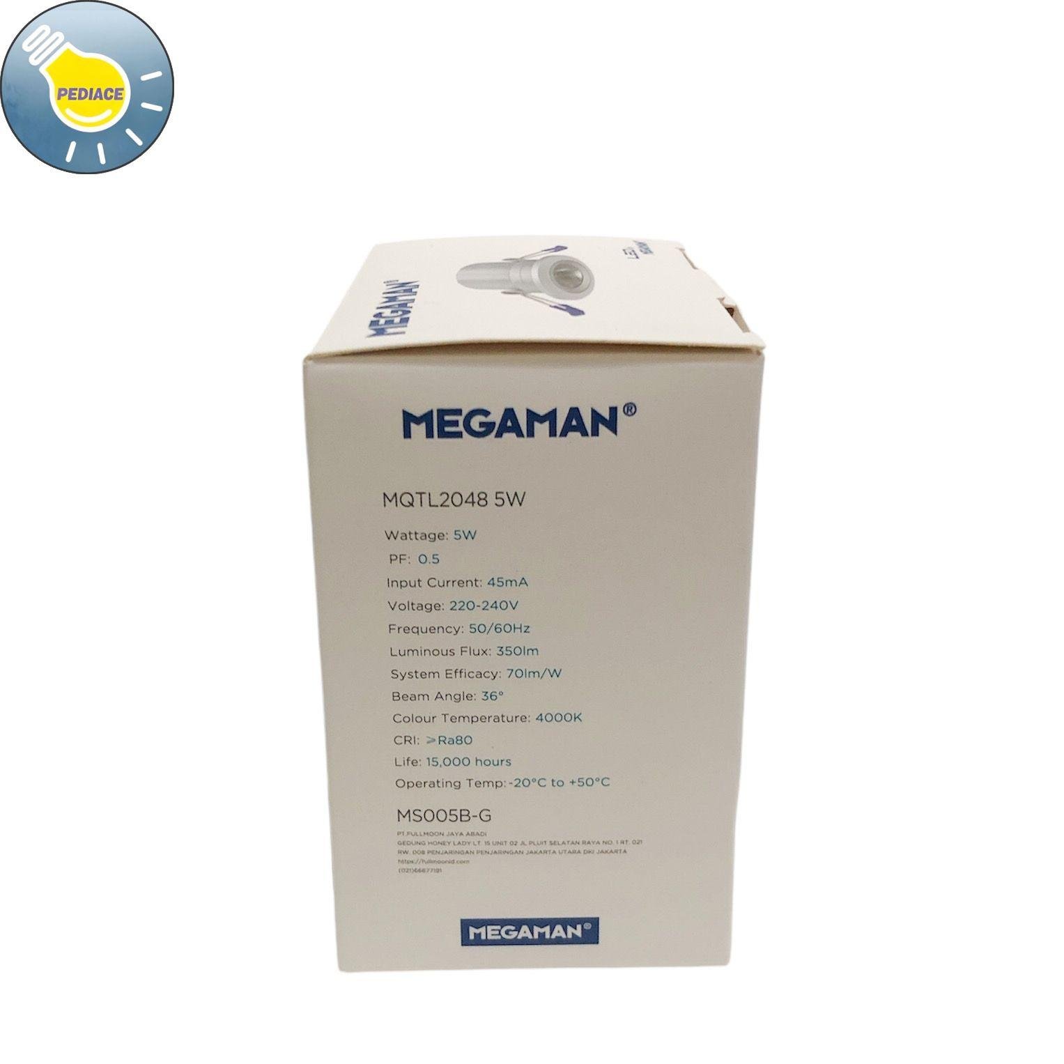 Spotlight Downlight LED MEGAMAN 5watt 4000K Natural White 220V 2.5inch - Image 4