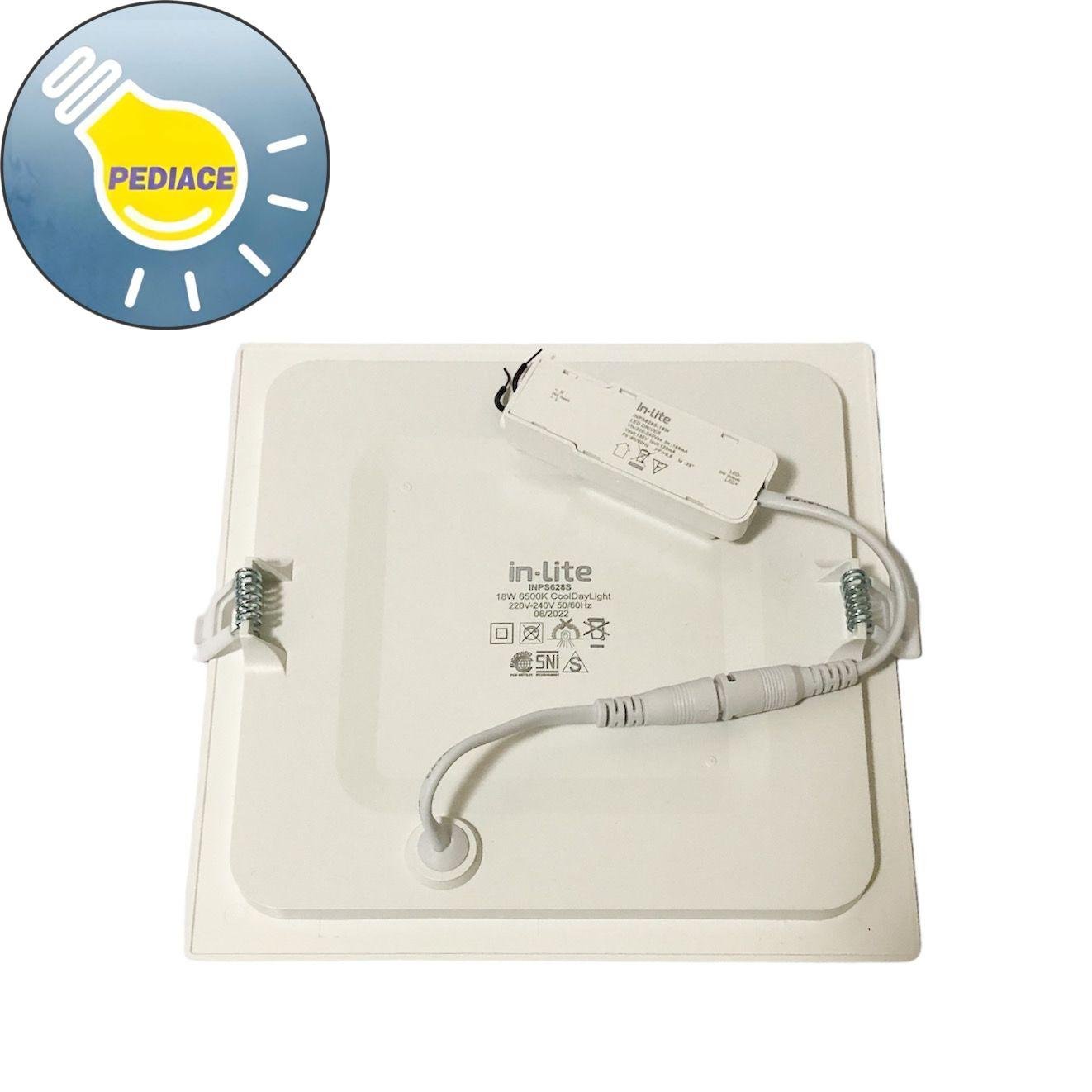 Lampu LED Panel Light Kotak 18W Inlite Inbow SNI - COOL DAYLIGHT 6500K - Image 3