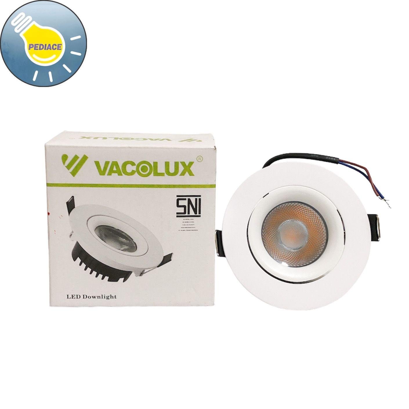 Lampu Downlight LED COB 12W VACOLUX VL-1704 Ceiling Spotlight 3000K Warm White