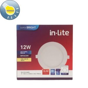 Lampu LED Panel Light Bulat 12 Watt Inlite Inbow SNI COOL WHITE 4000K