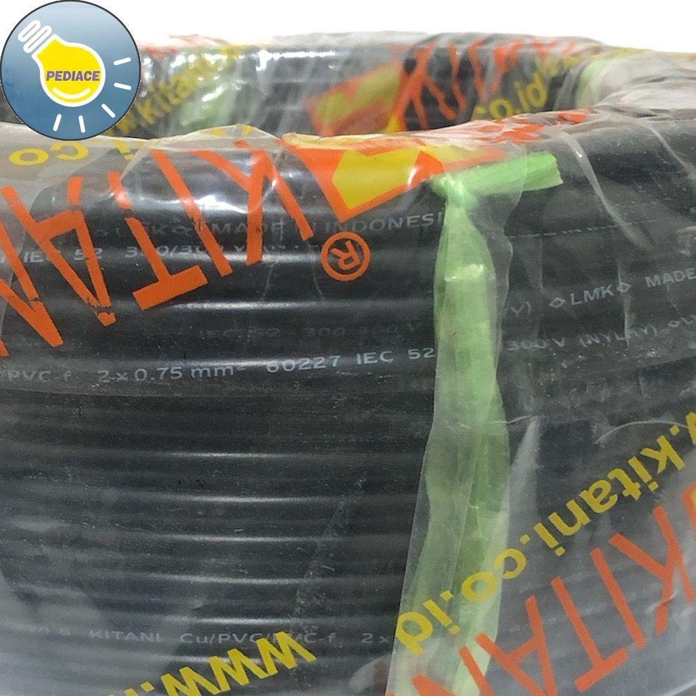 Kabel Listrik Flexible NYLHY 2x0.75 KITANI Serabut 50 Meter - Hitam - Image 4