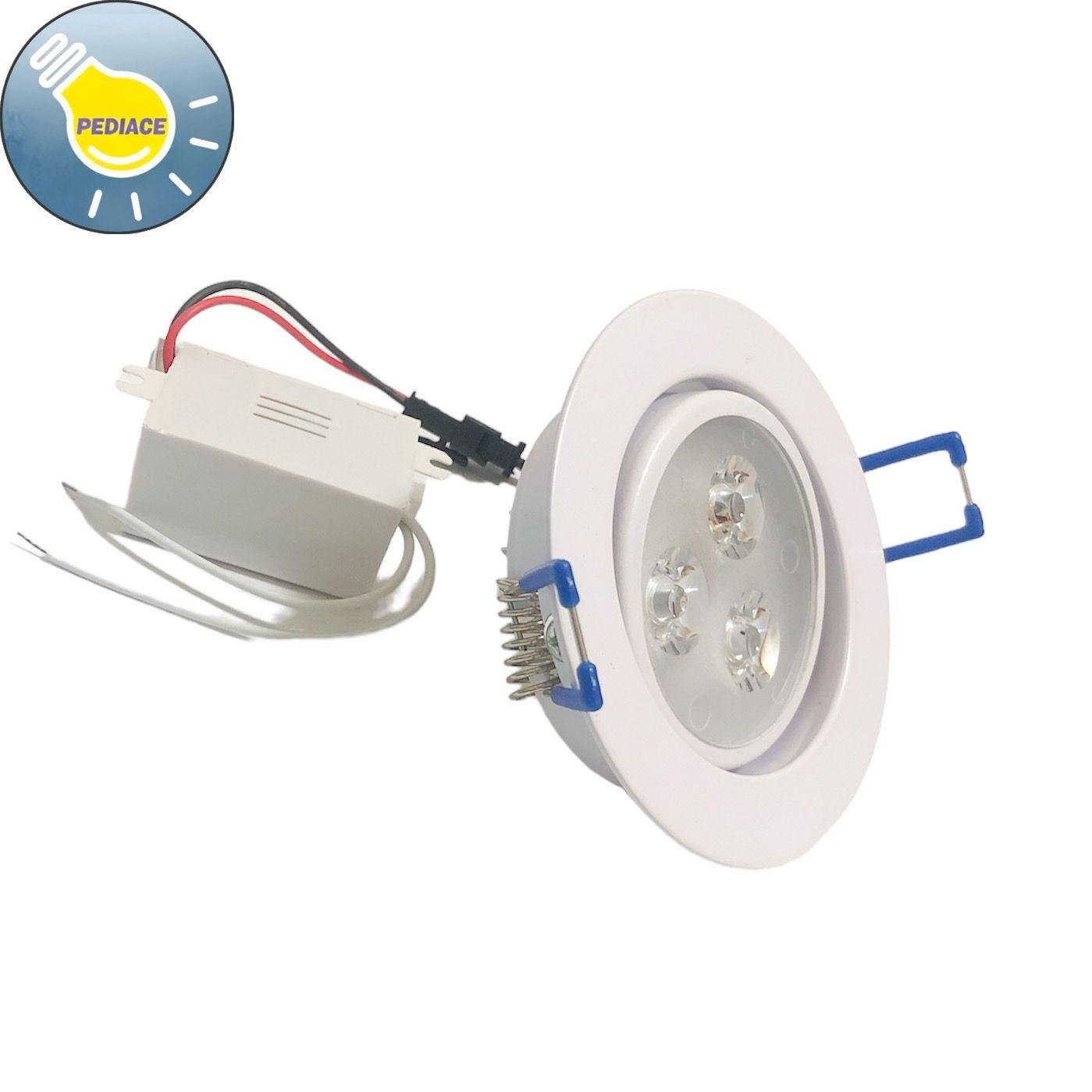 Lampu Downlight LED 3W 3 Mata SUPERLED Inbow Body Putih - 6500K Putih - Image 2