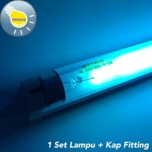 Lampu T8 UV Germicidal Sterilizer 10W Filter Air/Kuman EVACO + KAP SET
