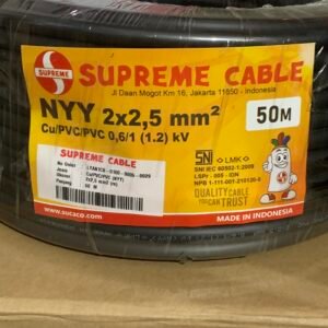 Kabel HITAM Listrik Kawat OUTDOOR Taman NYY 2X2.5 SUPREME 50Meter