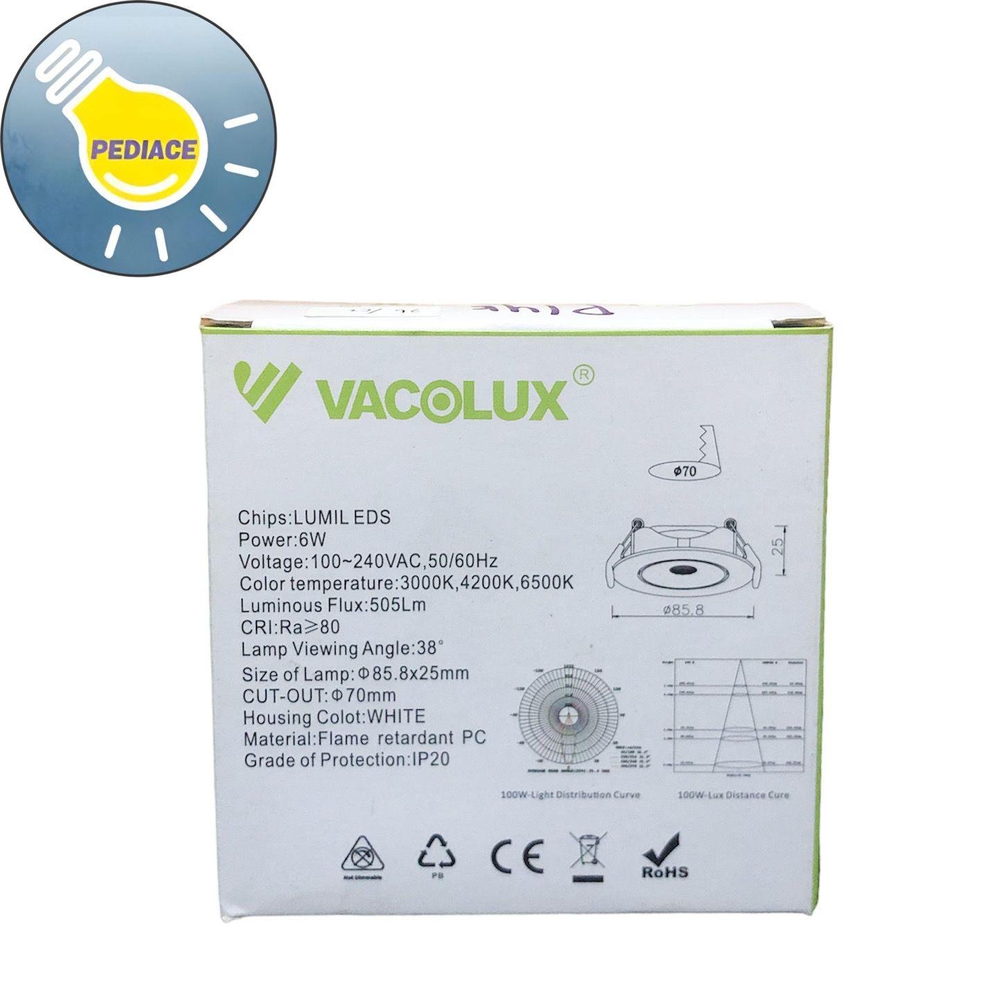 Lampu Downlight LED VACOLUX VL-1720 6 Watt Inbow SNI - 4000K - Image 5