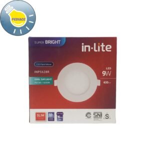 Lampu LED Panel Light Bulat 9Watt Inlite Inbow SNI COOL DAYLIGHT 6500K