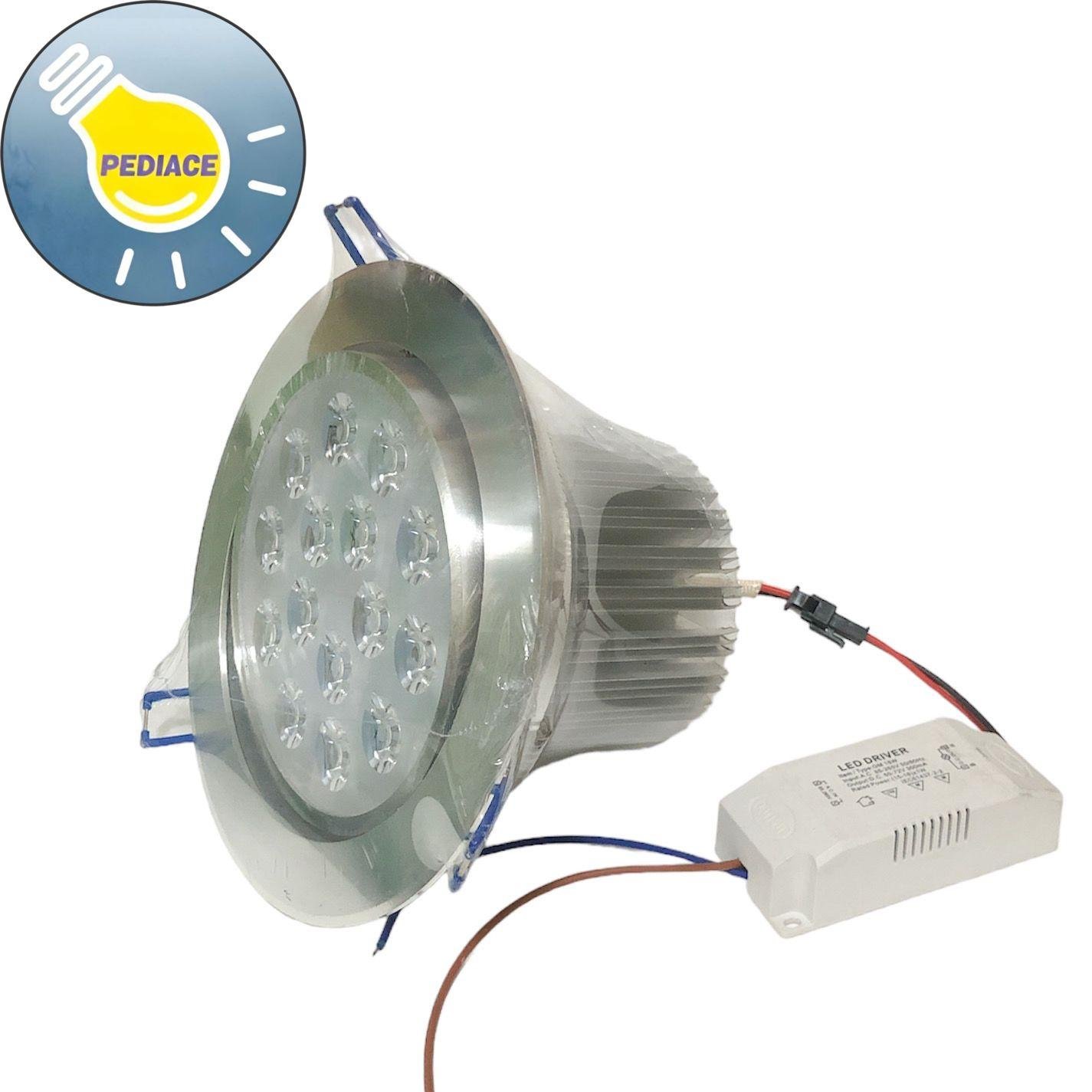 Lampu Downlight LED 15 Watt 15 Mata Body Silver Cahaya Putih 6500K - Image 2