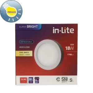 Lampu LED Panel Light Bulat 18 Watt Inlite Outbow SNI COOL WHITE 4000K