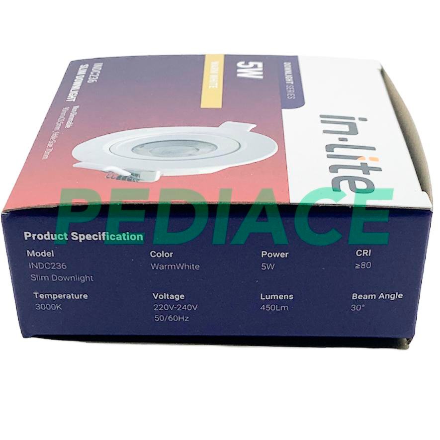 Lampu LED Slim Downlight Sorot Inbow IN-LITE 5 Watt - 3000K Warm White - Image 5