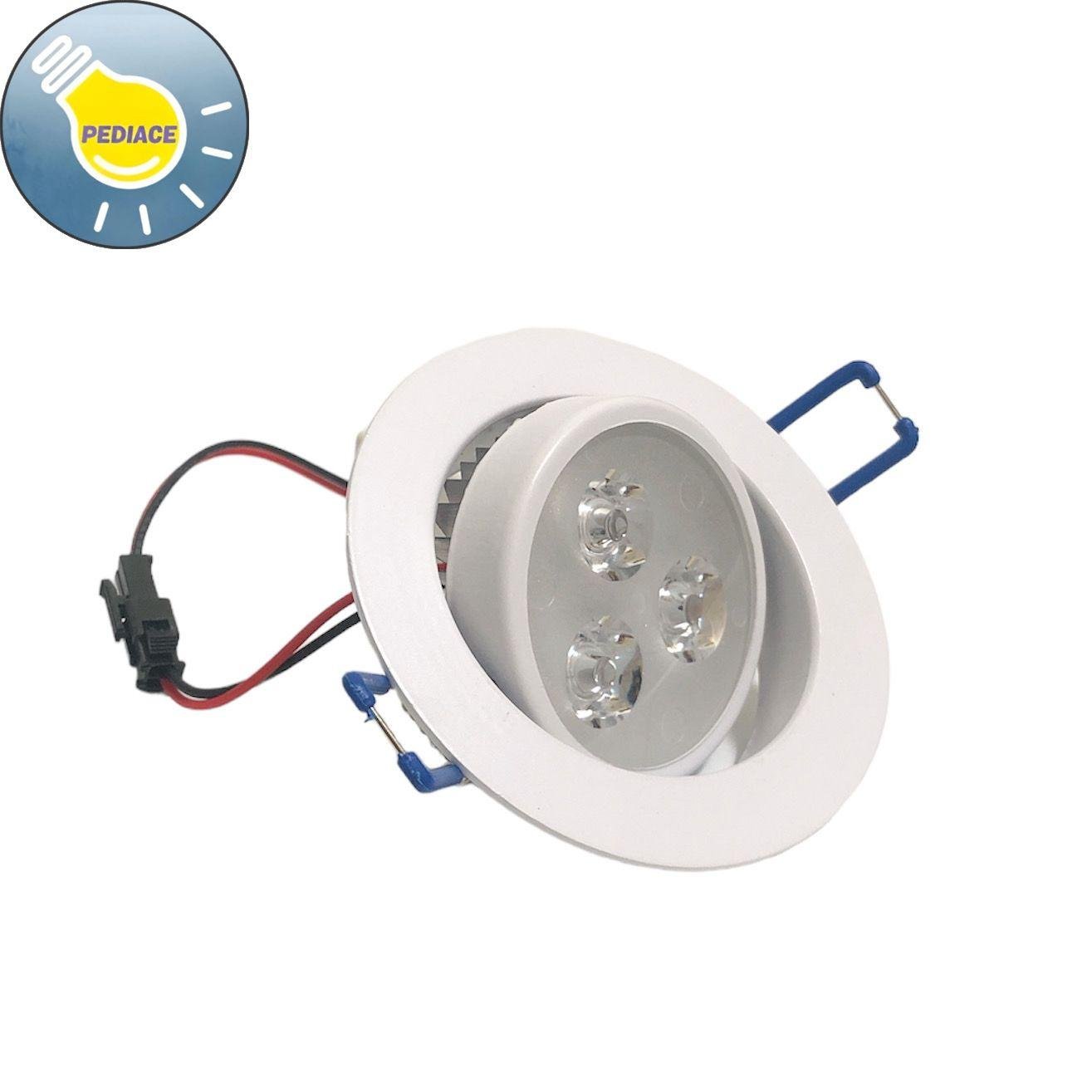 Lampu Downlight LED 3W 3 Mata SUPERLED Inbow Body Putih - 3000K Kuning - Image 2
