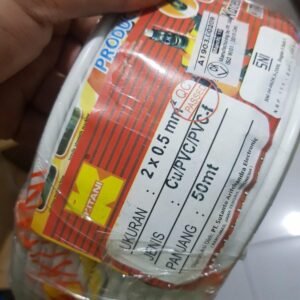 Kabel Listrik Flexible Putih NYMHY 2x0.5 KITANI Serabut SNI *Per1Meter