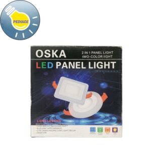 Lampu LED Panel Light OSKA 12+4W Two-Color Light (White + Blue) Inbow