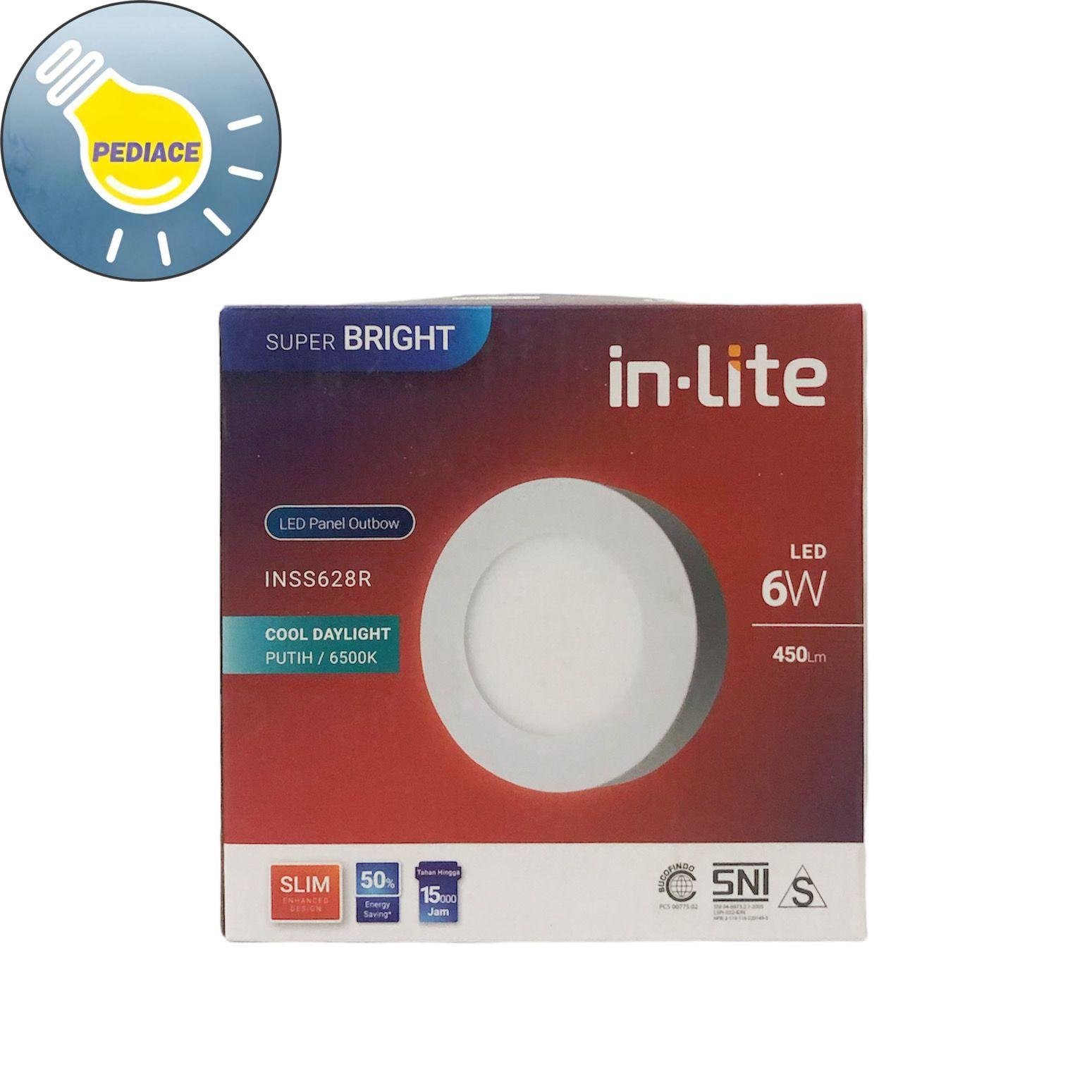 Lampu LED Panel Light Bulat 6Watt Inlite Outbow SNI COOLDAYLIGHT 6500K