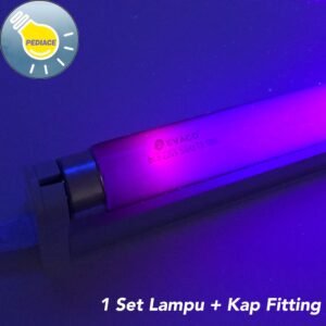 Lampu UV UVA UV-A T8 Ultraviolet BLB 10W SET KOMPLIT 36cm Sensor Uang