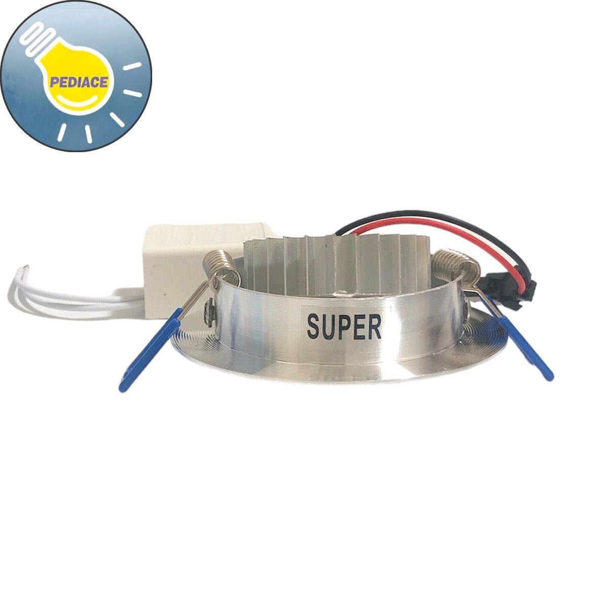 Lampu Downlight LED 3W 3 Mata SUPERLED Inbow Body Silver - 6500K Putih - Image 3
