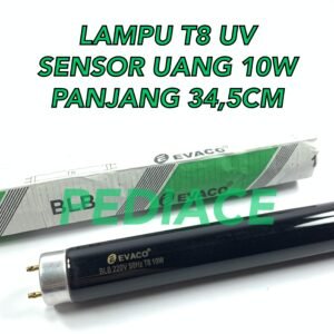 Lampu T8 Uang UV EVACO 10W Lampu Uang 10 watt Ultraviolet 34.5cm