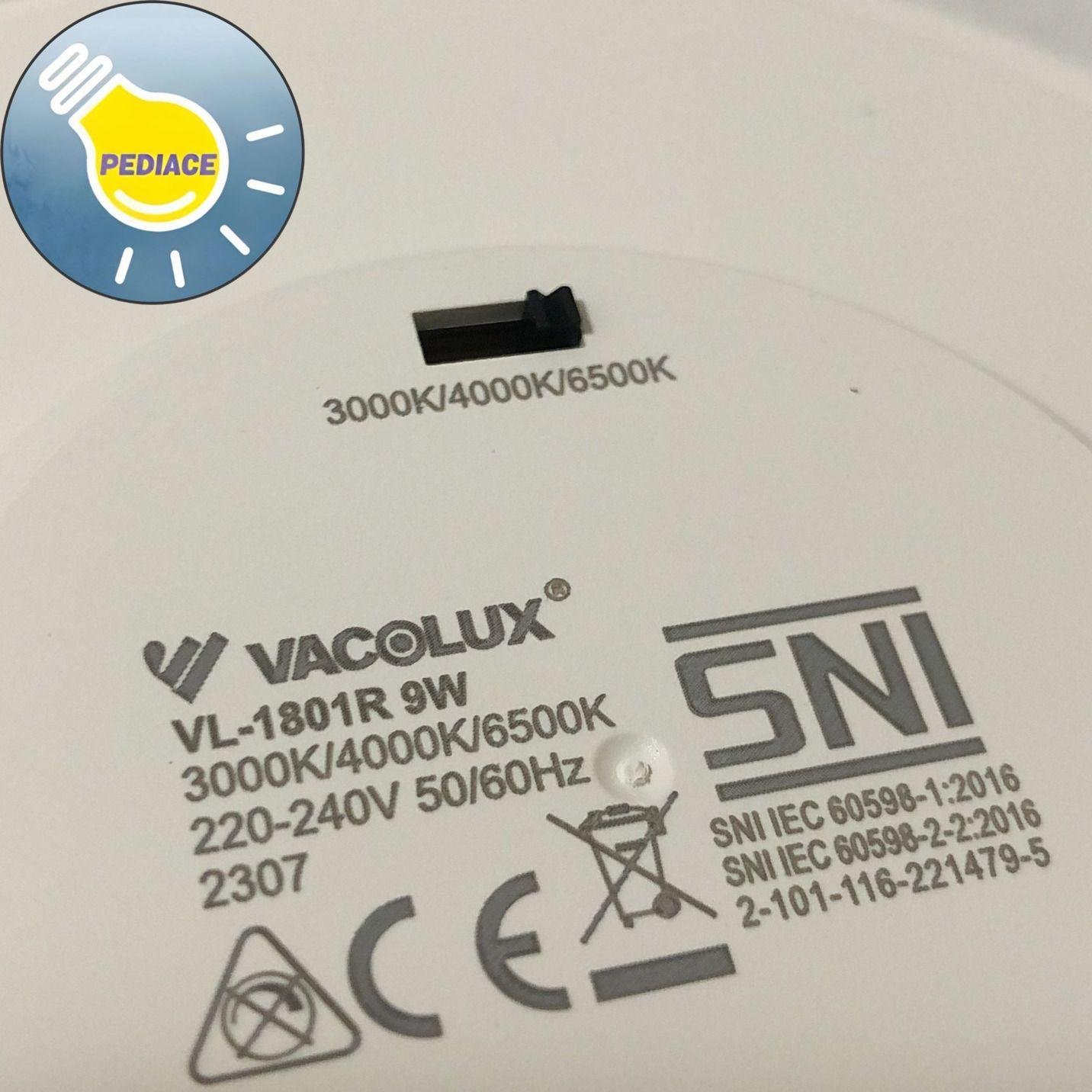 Lampu LED Panel Light 9W VACOLUX Bulat Tempel / Outbow Changeable CCT - Image 4