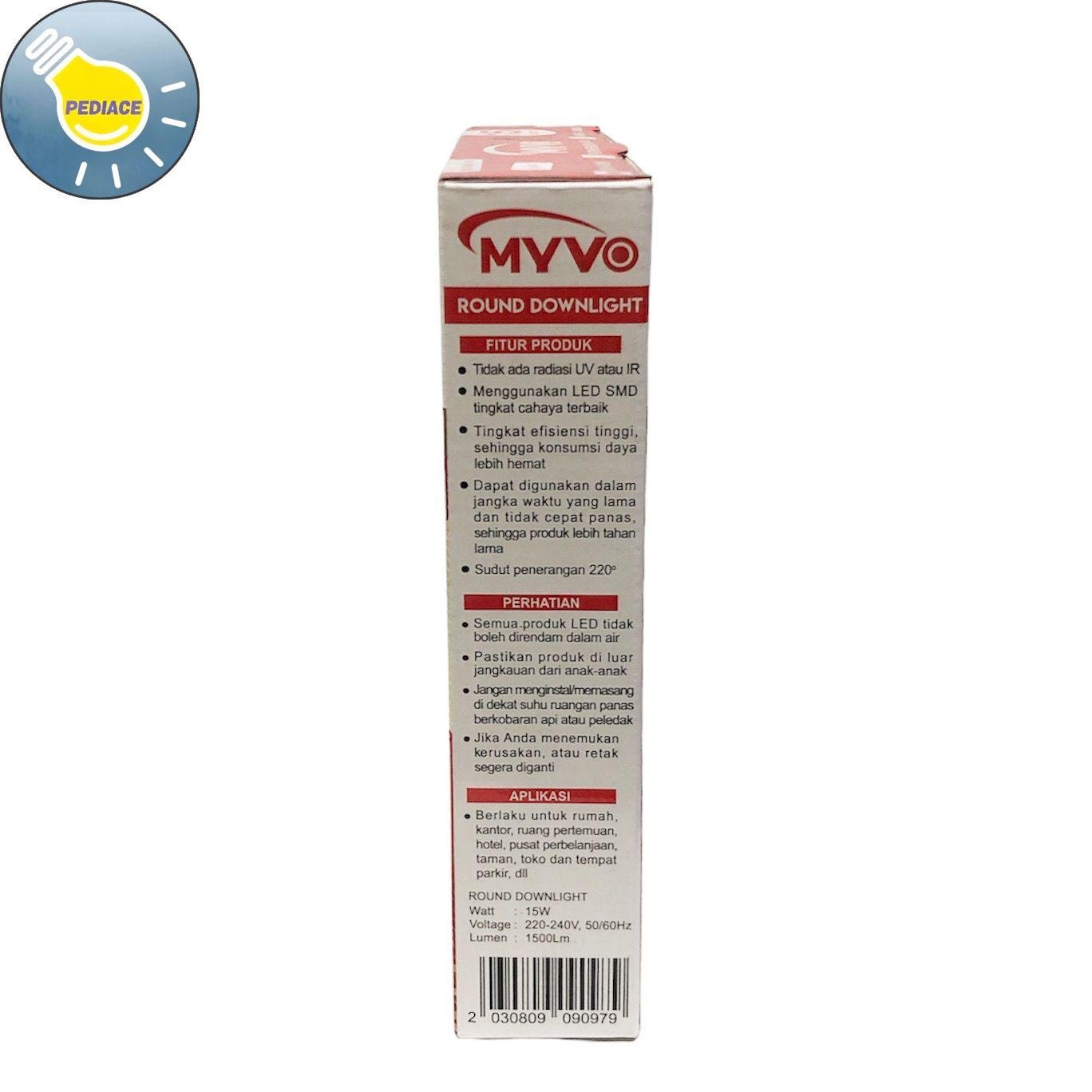 Lampu Downlight 15 Watt MYVO Bulat Inbow / Tanam MDL-Round-15W 1500lm SNI - Image 5