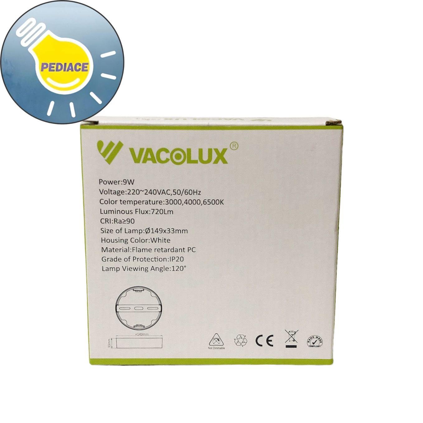 Lampu LED Panel Light 9W VACOLUX Bulat Tempel / Outbow Changeable CCT - Image 5