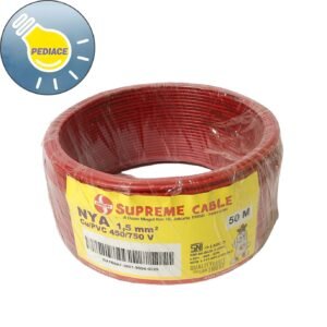 Kabel Tunggal Kawat NYA 1.5mm SUPREME Warna Merah 1 Roll 50M