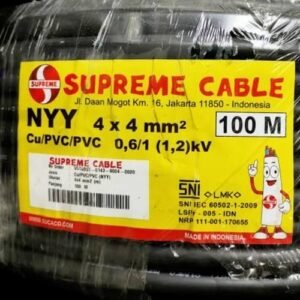 kabel listrik supreme nyy 4x4 mm hitam kawat tembaga 100M 100 meter