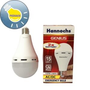 Lampu LED Emergency 15W E27 Hannochs Genius 15 Watt Cahaya Putih 6700K