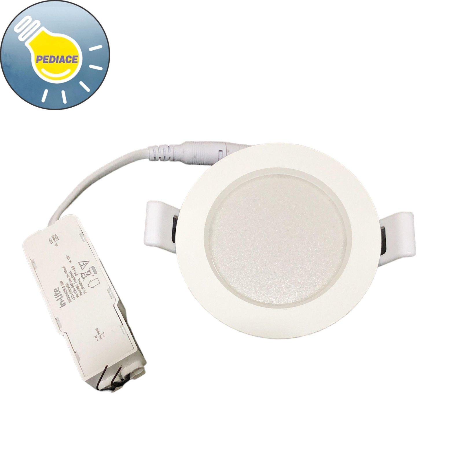 Lampu Downlight 5.5W INLITE INDS602R Inbow Slim Downlight Kuning 3000K - Image 3