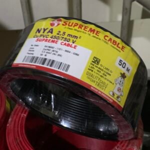 Kabel Tunggal Kawat NYA 2.5mm SUPREME Warna Hitam 1 Roll 50M