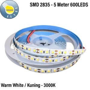 VACOLUX Lampu LED Strip DC12V 2835 Warm White 3000K 600LEDS 5M IP20
