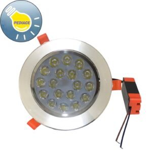 Lampu Downlight LED 18 Watt 18 Mata Body Silver Cahaya Putih 6500K
