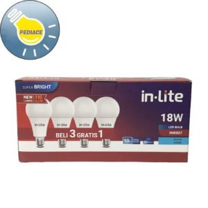 Lampu Bohlam LED INLITE INB007 18Watt 1980lm Putih / 6500K 3 Gratis 1