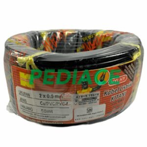 Kabel Listrik Flexible HITAM NYYHY 2x0.5 KITANI Serabut SNI (50Meter)