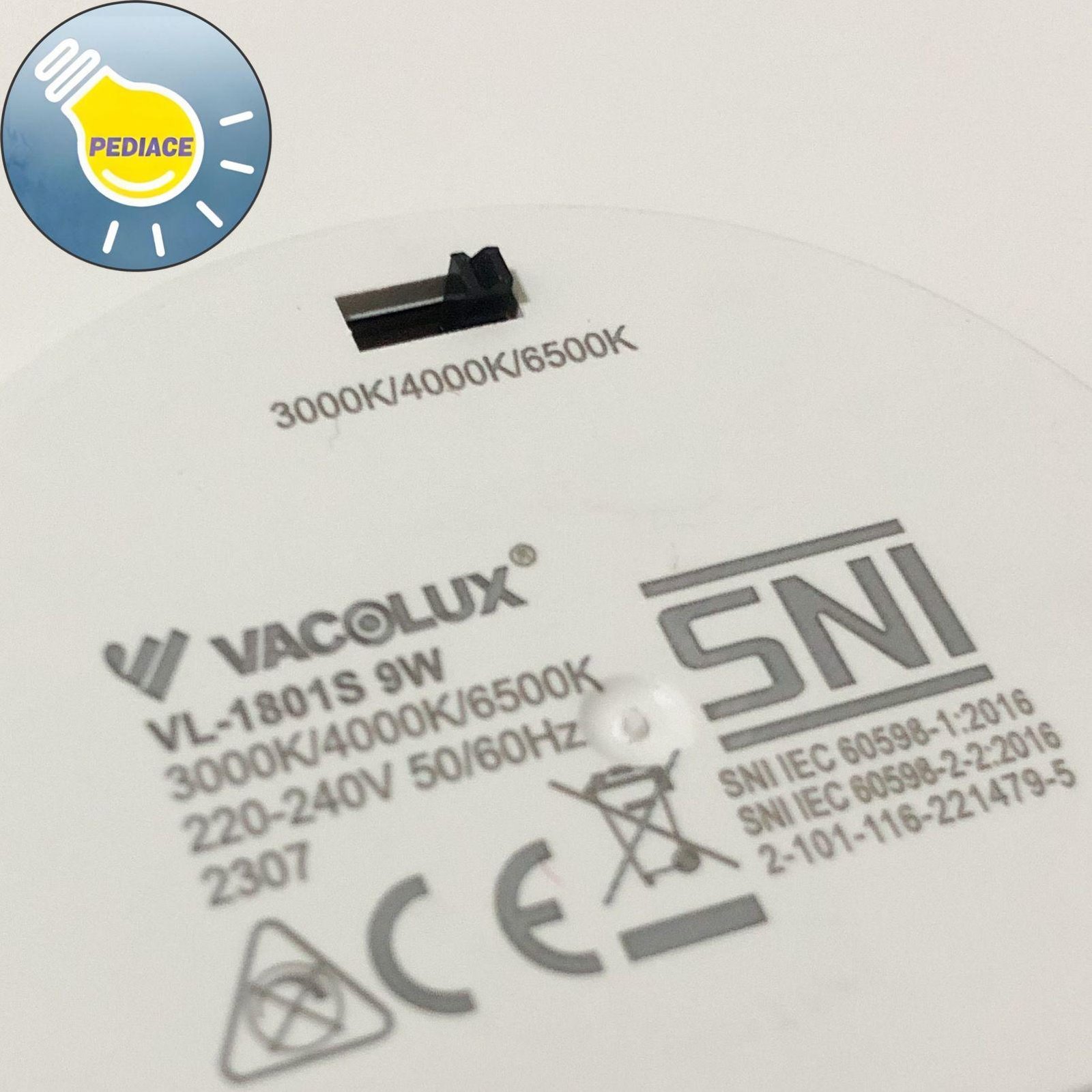 Lampu LED Panel Light 9W VACOLUX Kotak Tanam / Inbow Changeable CCT - Image 4