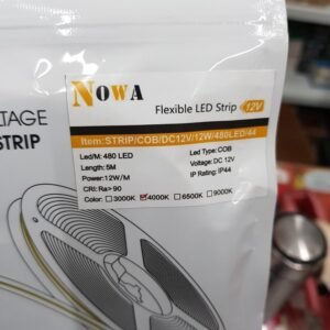 LED Strip COB 480led Dotless NOWA DC12V 4000K 5meter ip33 12V