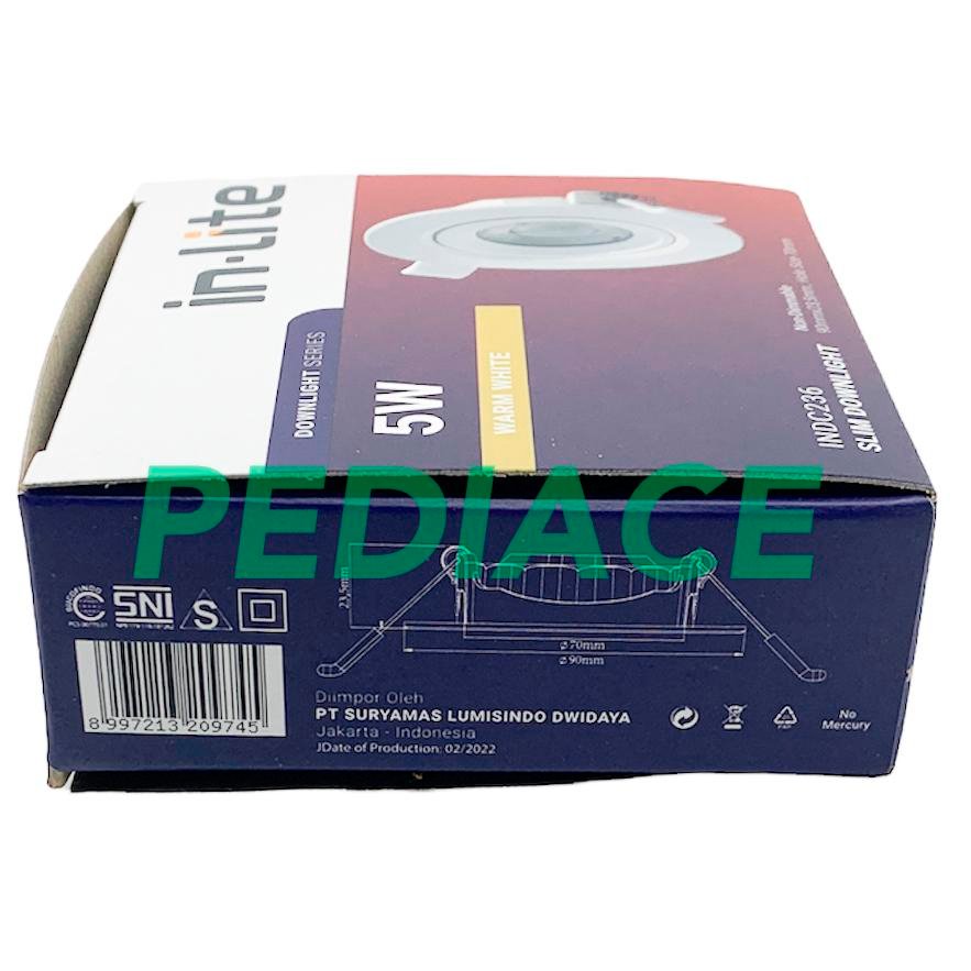 Lampu LED Slim Downlight Sorot Inbow IN-LITE 5 Watt - 3000K Warm White - Image 4