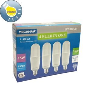 Lampu Bohlam LED 15W E27 MEGAMAN YTP52Z2 Day Light 6500K Paket Isi 4