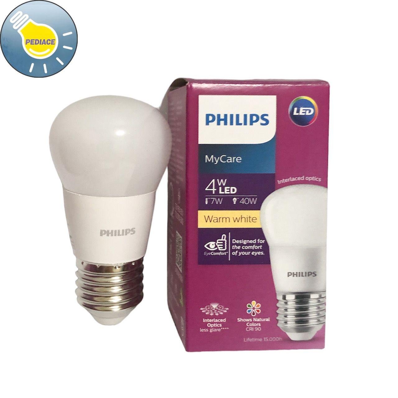 Lampu Bohlam LED 4 Watt E27 PHILIPS MyCare Warm White / Kuning 3000K
