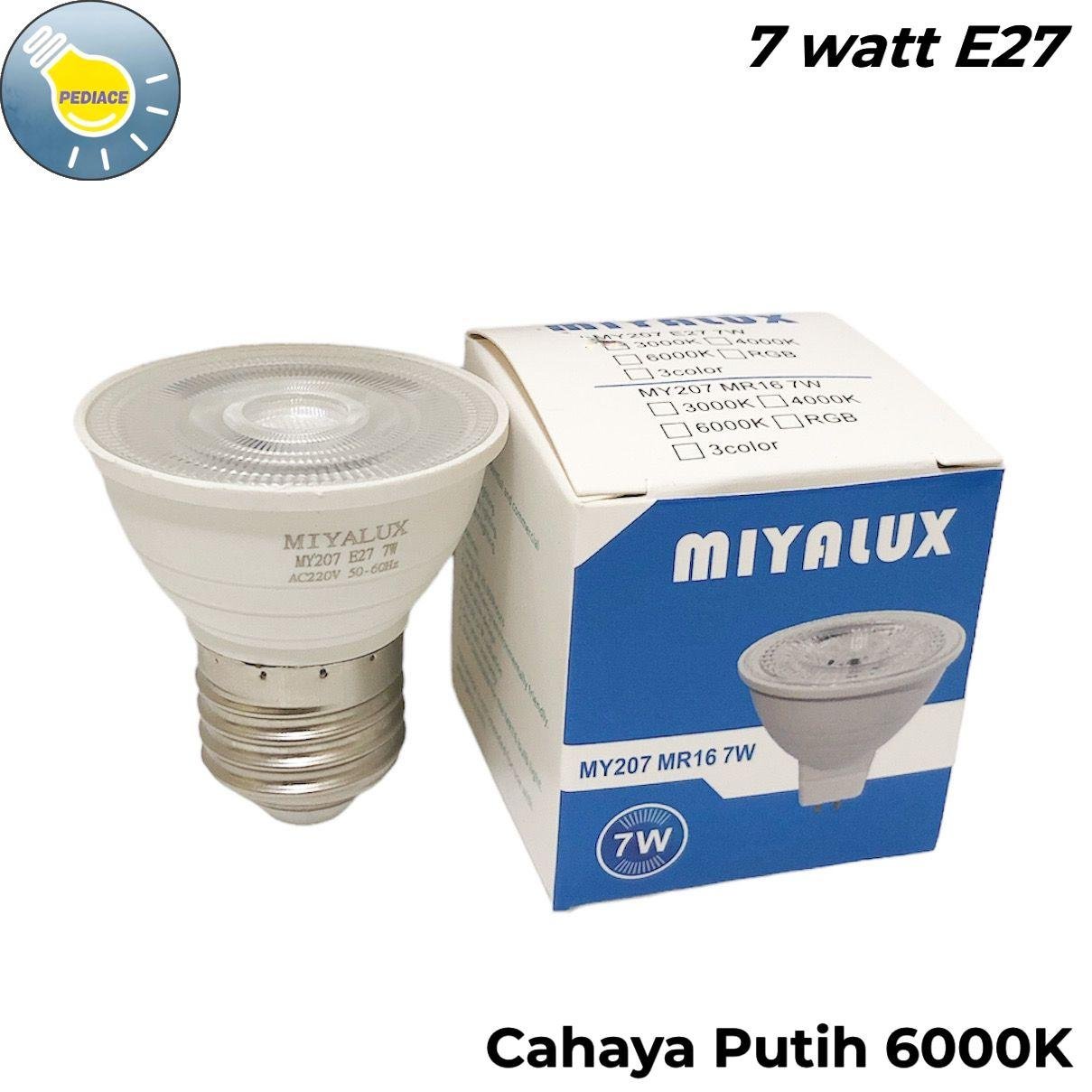 Lampu LED COB Spotlight Sorot 7W 7 Watt AC 220V Putih 6000K E27
