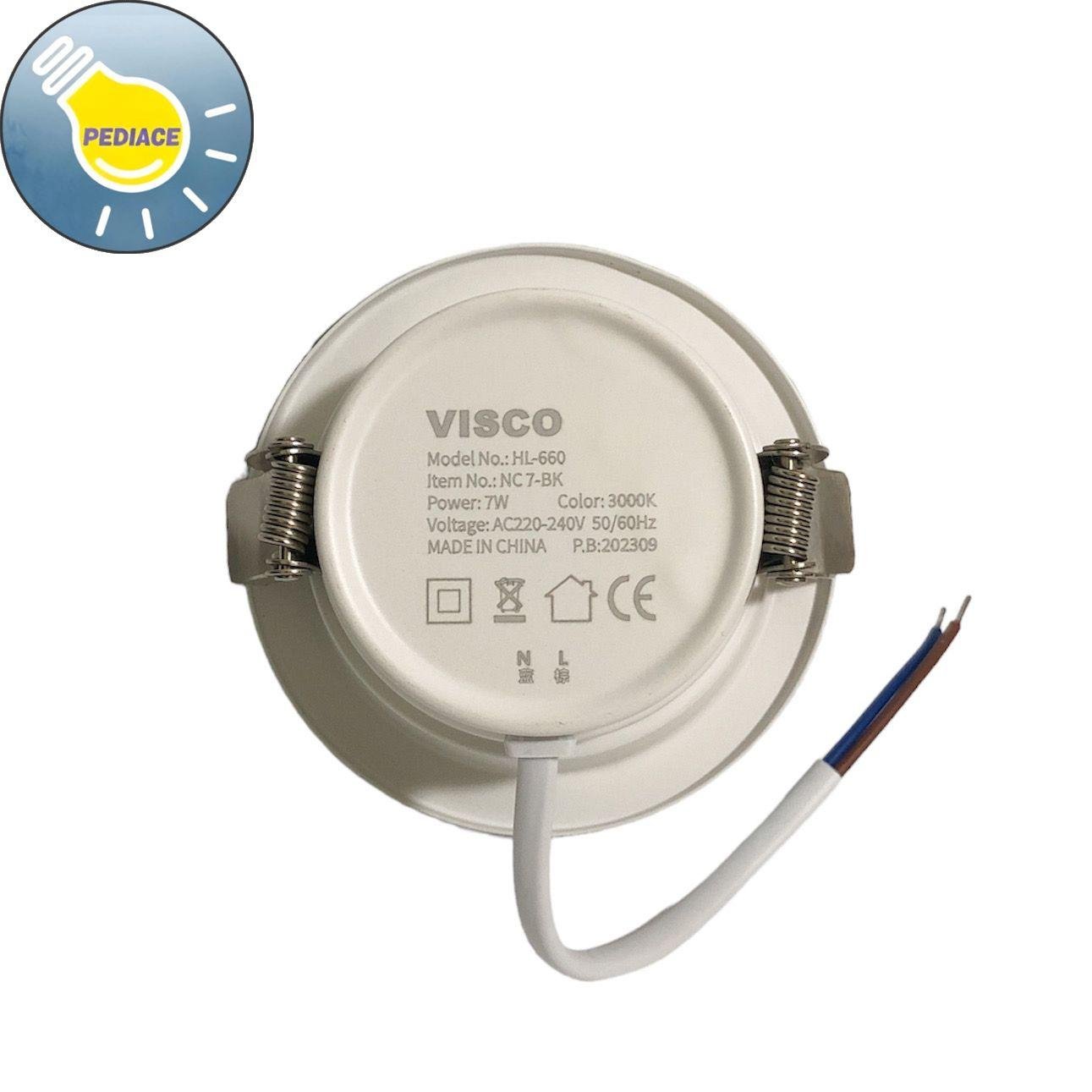 Lampu Downlight Inbow 7 Watt VISCO RoHs Hitam HL-660 Kuning 3000K - Image 3