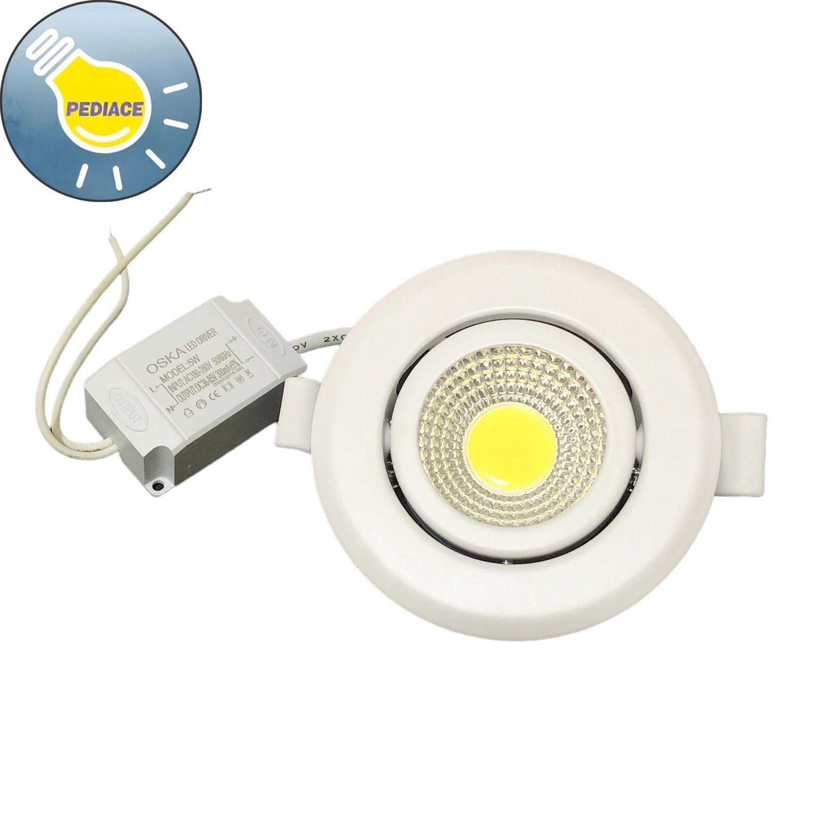 Lampu Downlight 5W OSKA LED COB 5 Watt Ceiling Spotlight 4000K Natural