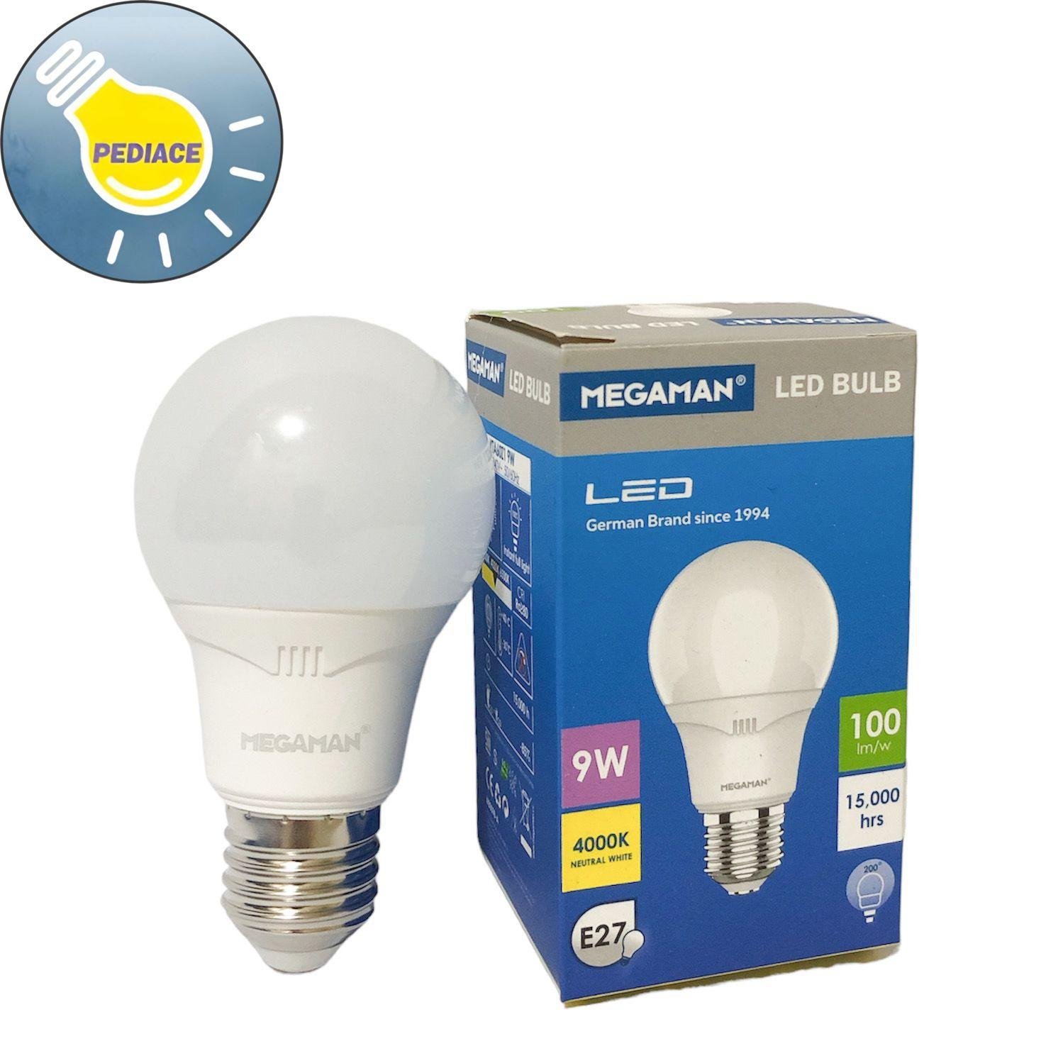 Lampu Bohlam LED 9 Watt E27 MEGAMAN YTA60Z1 9W 4000K Neutral White