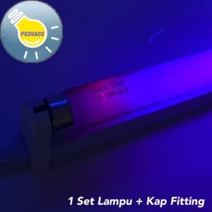 Lampu UV UVA UV-A T8 Ultraviolet BLB 15W SET KOMPLIT 46cm Sensor Uang